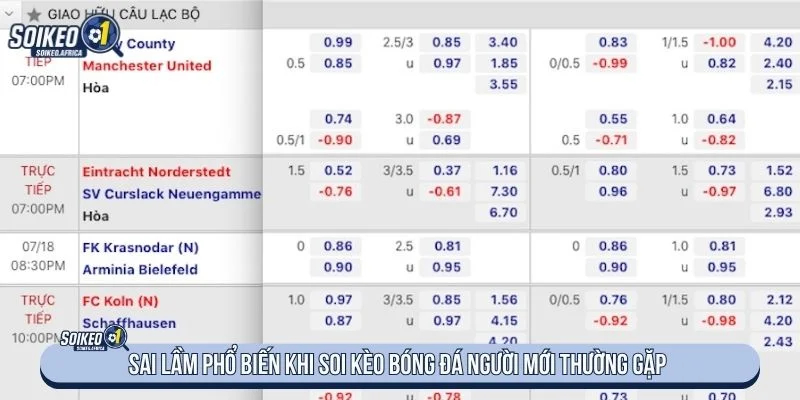 Top Sai Lầm Khi Soi Kèo Bóng Đá Người Mới Hay Mắc Người mới thường không chú ý đến phân tích trận đấu