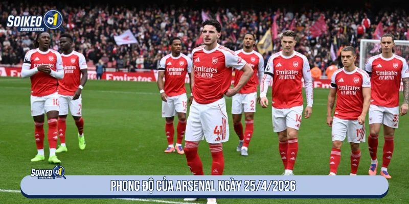Phong độ của Arsenal ngày 25/4/2026