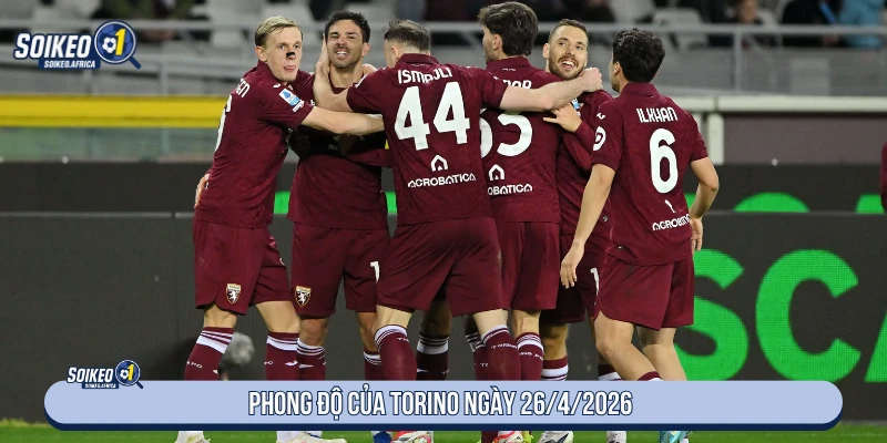 Soi kèo Torino vs Inter Milan 23:00 ngày 26/4/2026 Serie A Phong độ của Torino ngày 26/4/2026