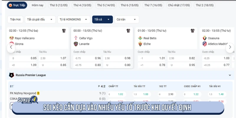 Soi Kèo - Soi Kèo Bóng Đá, Kèo Nhà Cái Hôm Nay Soi kèo cần dựa vào nhiều yếu tố trước khi quyết định