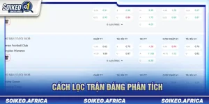 Cách lọc trận đáng phân tích